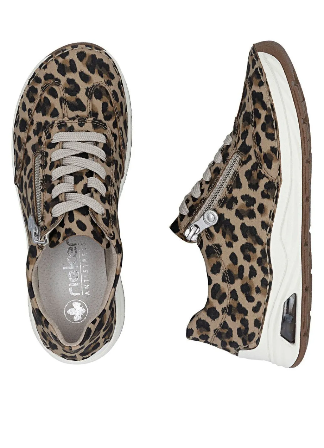 Hot Rieker, trendige Damen-Sneaker, mit Reißverschluss Damen Sneaker & Sportschuhe|Schnürschuhe