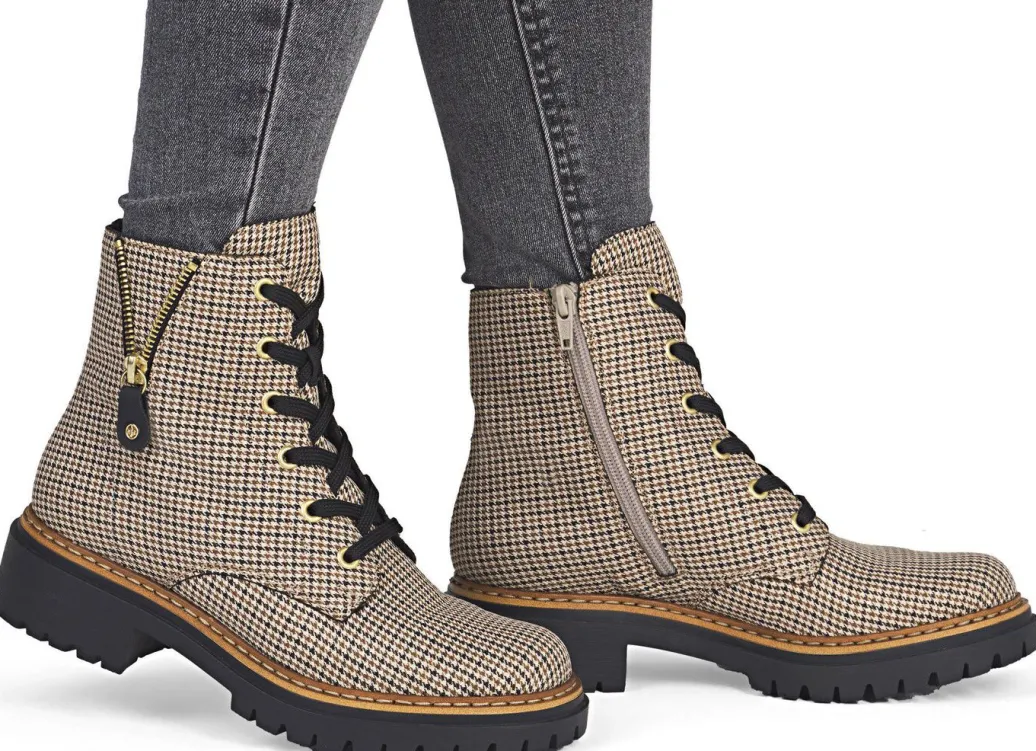 Sale Rieker, trendige Damen-Stiefeletten, Winterschuhe, mit Reißverschluss Damen Winterschuhe|Stiefel & Stiefeletten