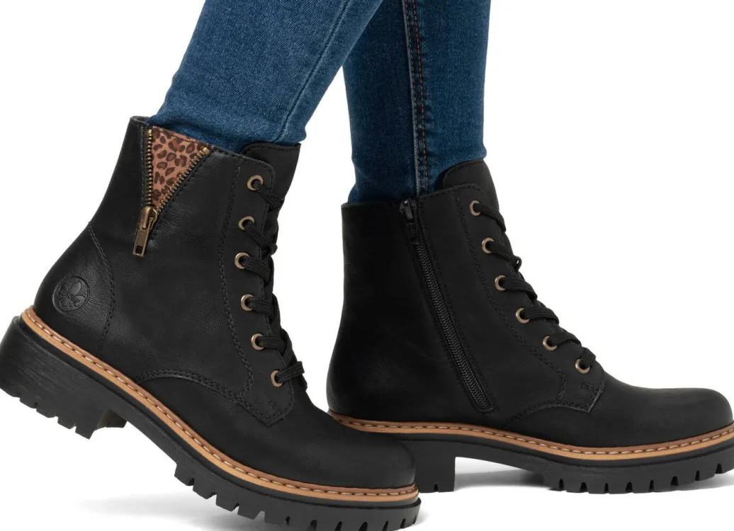 Hot Rieker, trendige Damen-Stiefeletten, Winterschuhe, mit Reißverschluss Damen Winterschuhe|Stiefel & Stiefeletten