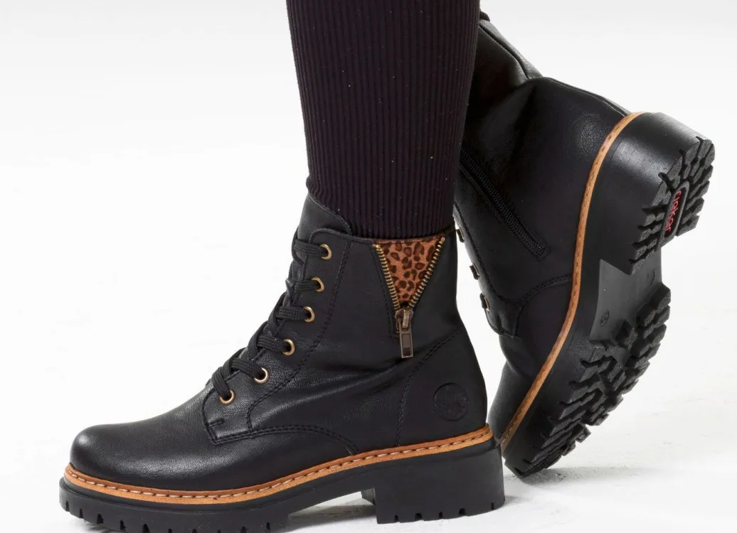 Hot Rieker, trendige Damen-Stiefeletten, Winterschuhe, mit Reißverschluss Damen Winterschuhe|Stiefel & Stiefeletten