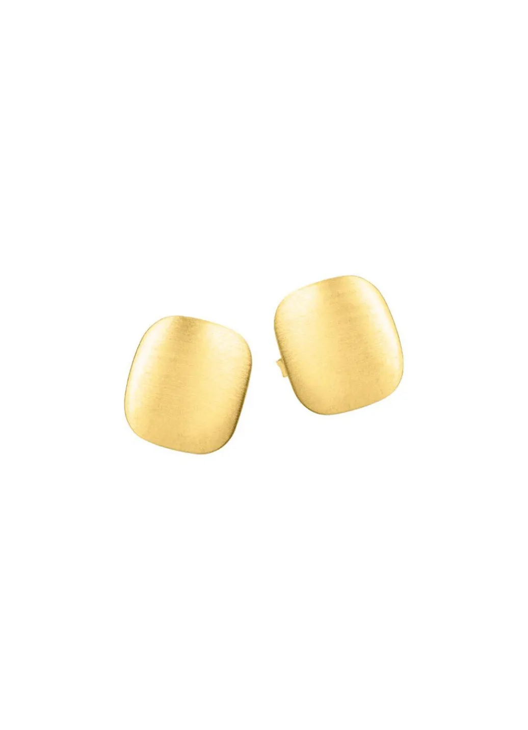 Damen Mona Ohrschmuck<Satinierte Ohrstecker aus Gold