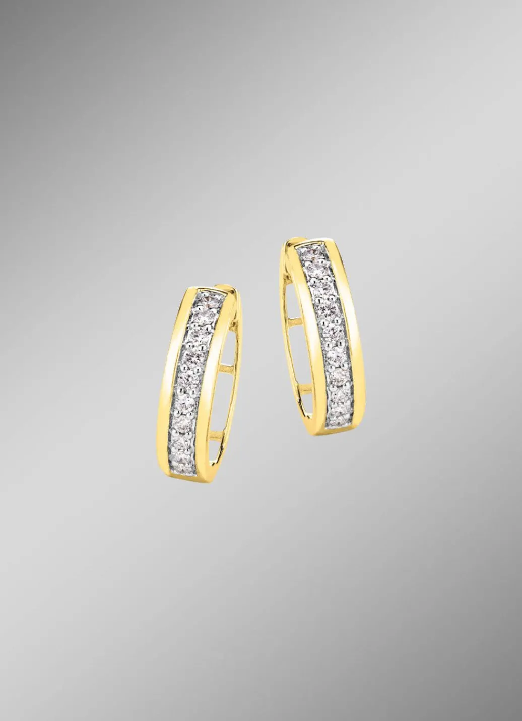 Damen Mona Ohrschmuck<Schicke Klappcreolen mit 20 Brillanten