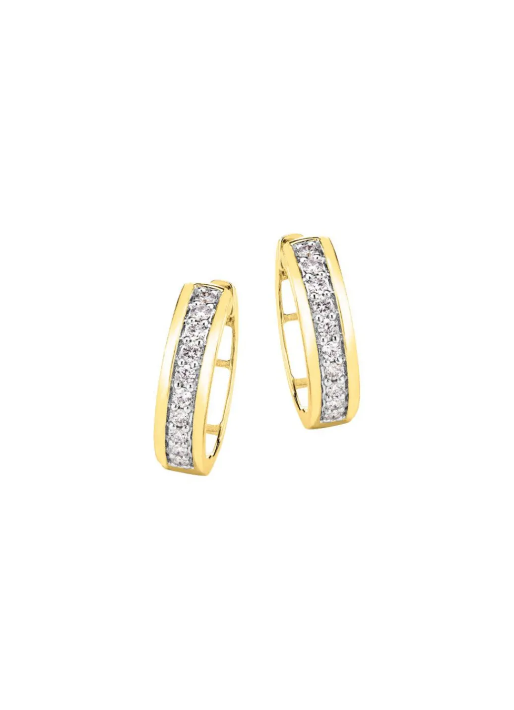 Damen Mona Ohrschmuck<Schicke Klappcreolen mit 20 Brillanten