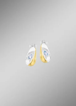Online Schicke Ohrstecker mit Blautopas Damen Ohrschmuck