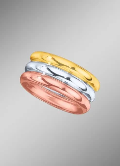 Discount Schicker Damenring in Tricolor Damen Ringe