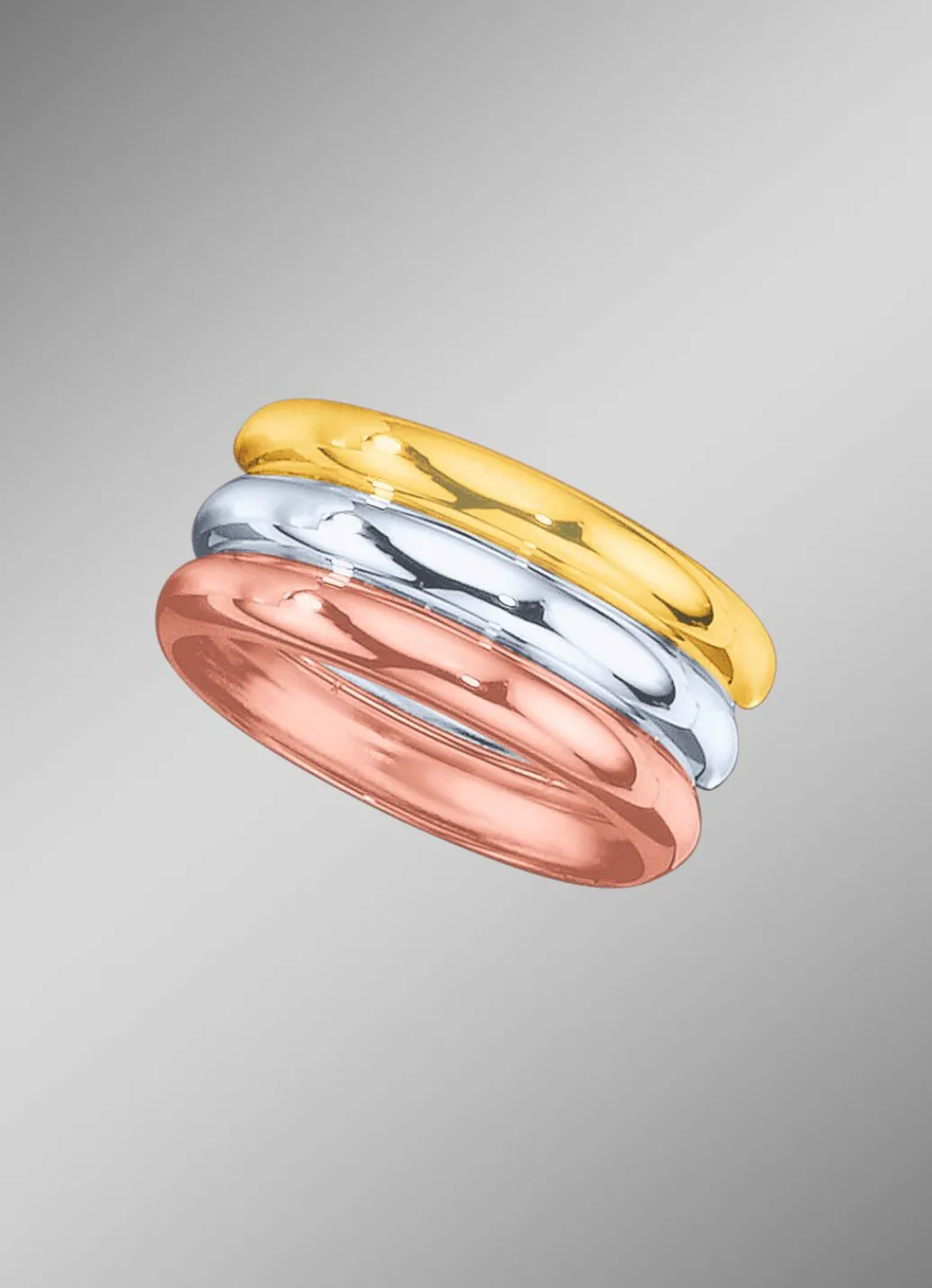Discount Schicker Damenring in Tricolor Damen Ringe