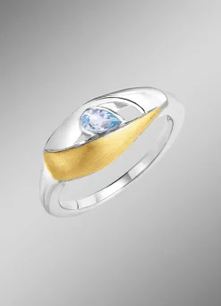Best Schicker Damenring mit Blautopas Damen Ringe