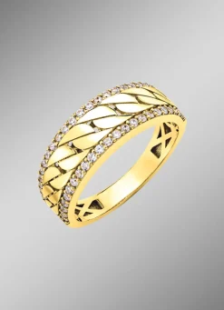 New Schicker Damenring mit synth. Zirkonia Damen Ringe