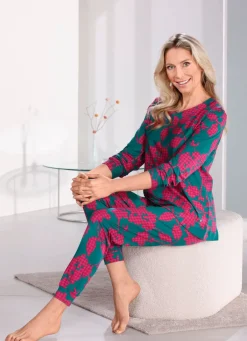 Damen Mona Schlafanzüge<Schlafanzug mit Bündchenabschlüssen