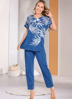 Damen Mona Schlafanzüge<Schlafanzug von Laurina mit 7/8-langer Hose