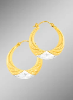 Schlichte Creolen aus Gold Damen Ohrschmuck
