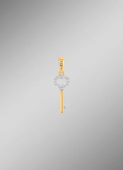 Sale Schlüssel-Anhänger mit 14 Diamanten Damen Anhänger