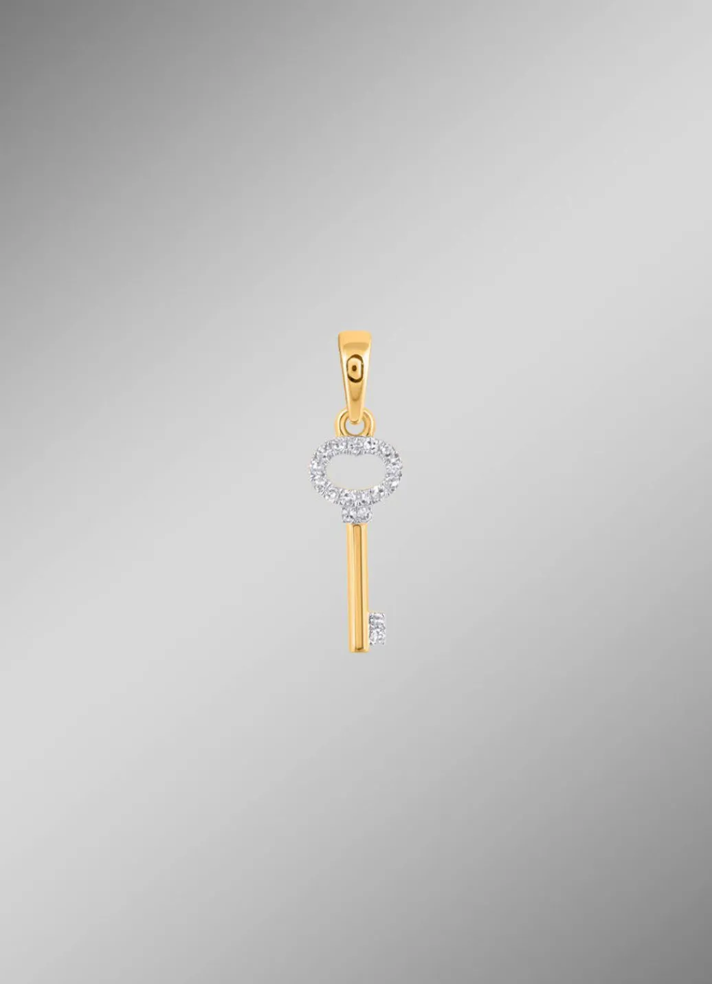 Sale Schlüssel-Anhänger mit 14 Diamanten Damen Anhänger