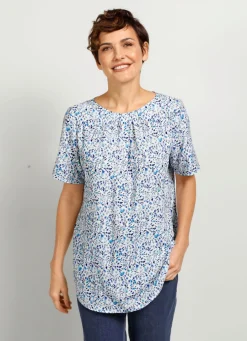 Damen Mona Blusen<Schlupfbluse mit floralem Druckdessin