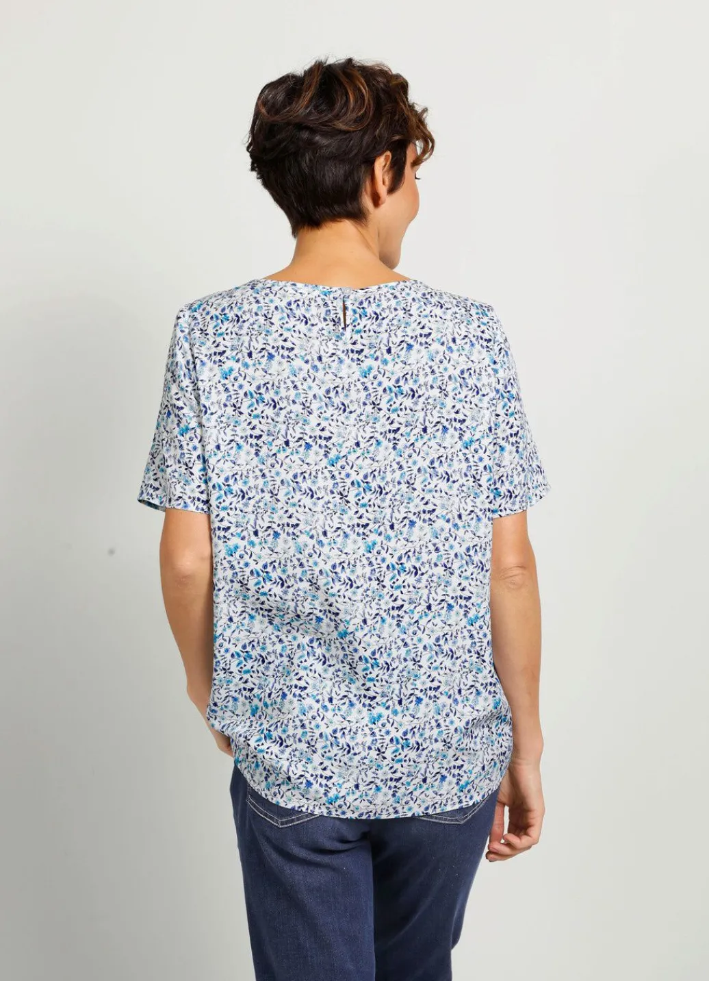 Damen Mona Blusen<Schlupfbluse mit floralem Druckdessin