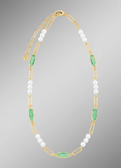 New Schmuckset, 3-teilig, aus Messing mit Kristallsteinen Damen Ohrschmuck|Halsketten