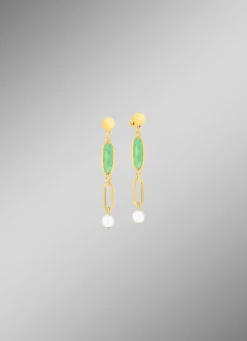 New Schmuckset, 3-teilig, aus Messing mit Kristallsteinen Damen Ohrschmuck|Halsketten