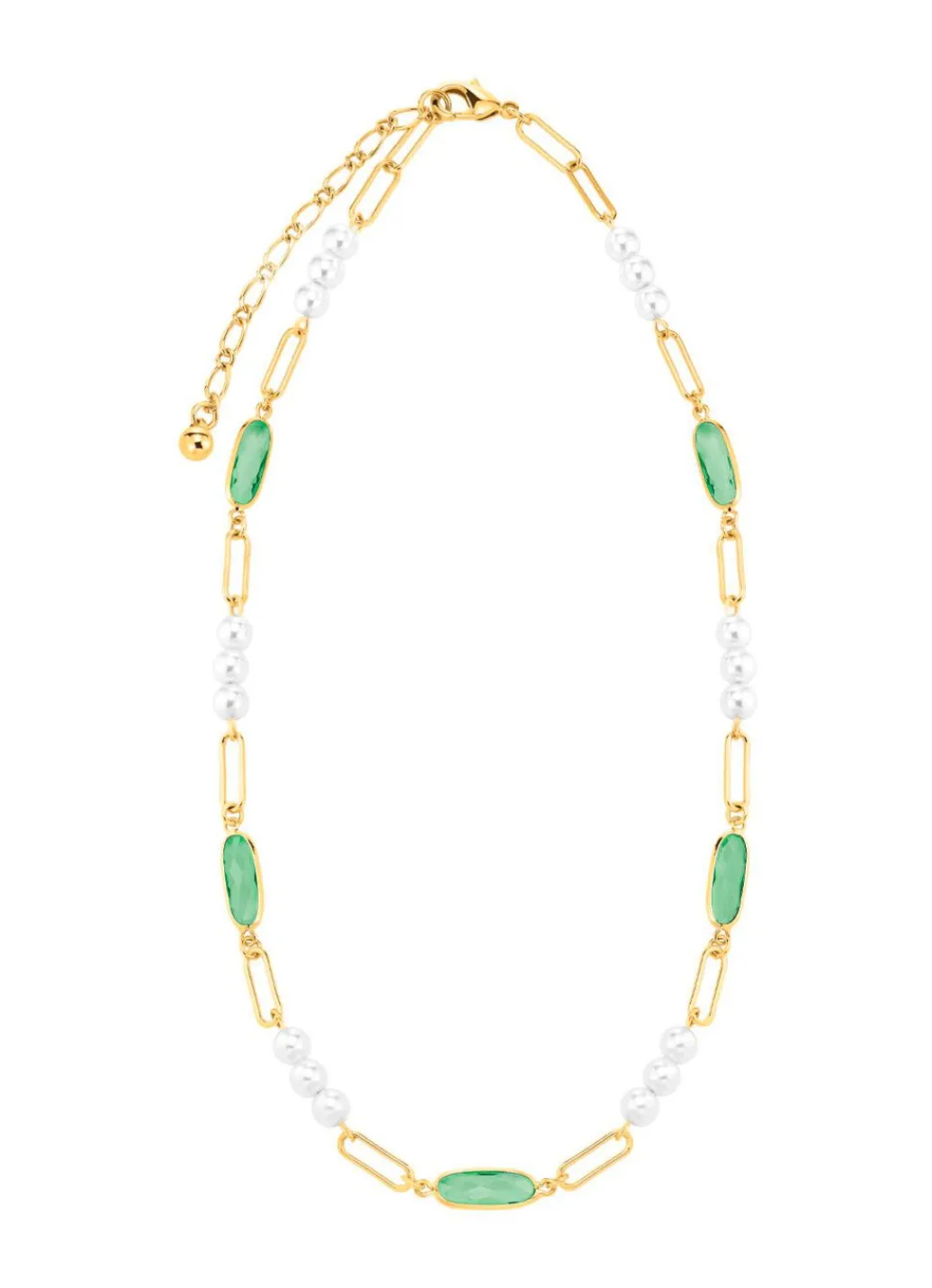 New Schmuckset, 3-teilig, aus Messing mit Kristallsteinen Damen Ohrschmuck|Halsketten