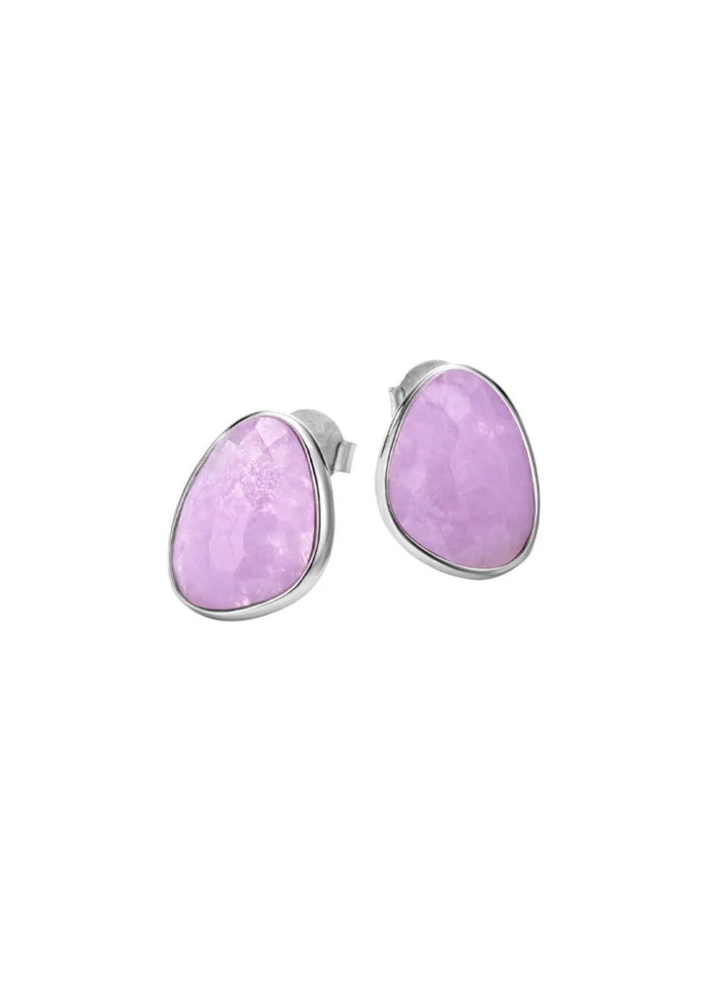 Outlet Schöne Ohrstecker mit echt facettiertem Amethyst Damen Ohrschmuck