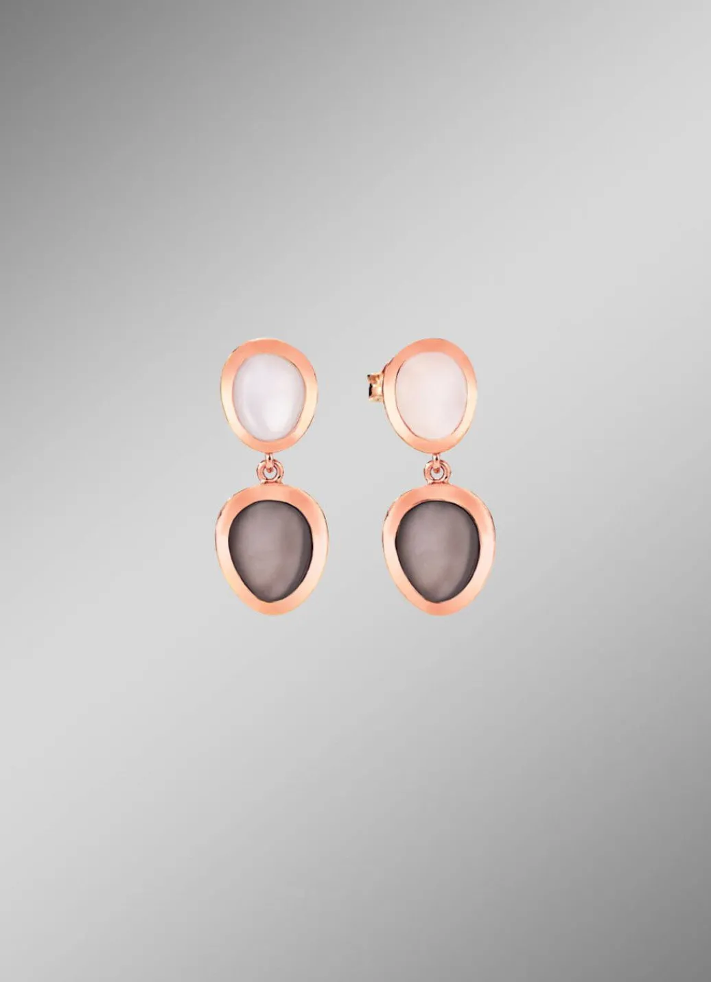 Damen Mona Ohrschmuck<Schöne Ohrstecker mit echt Mondstein