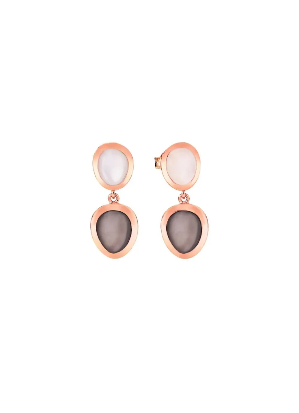 Damen Mona Ohrschmuck<Schöne Ohrstecker mit echt Mondstein