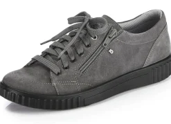 Outlet Schnürschuh aus hochwertigem Rind-Veloursleder Damen Sneaker & Sportschuhe|Schnürschuhe