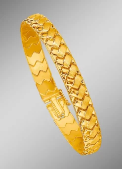 Discount Schweres Armband in Geflecht-Optik mit Kastenschloss Damen Armbänder