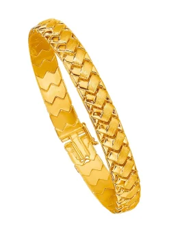 Discount Schweres Armband in Geflecht-Optik mit Kastenschloss Damen Armbänder