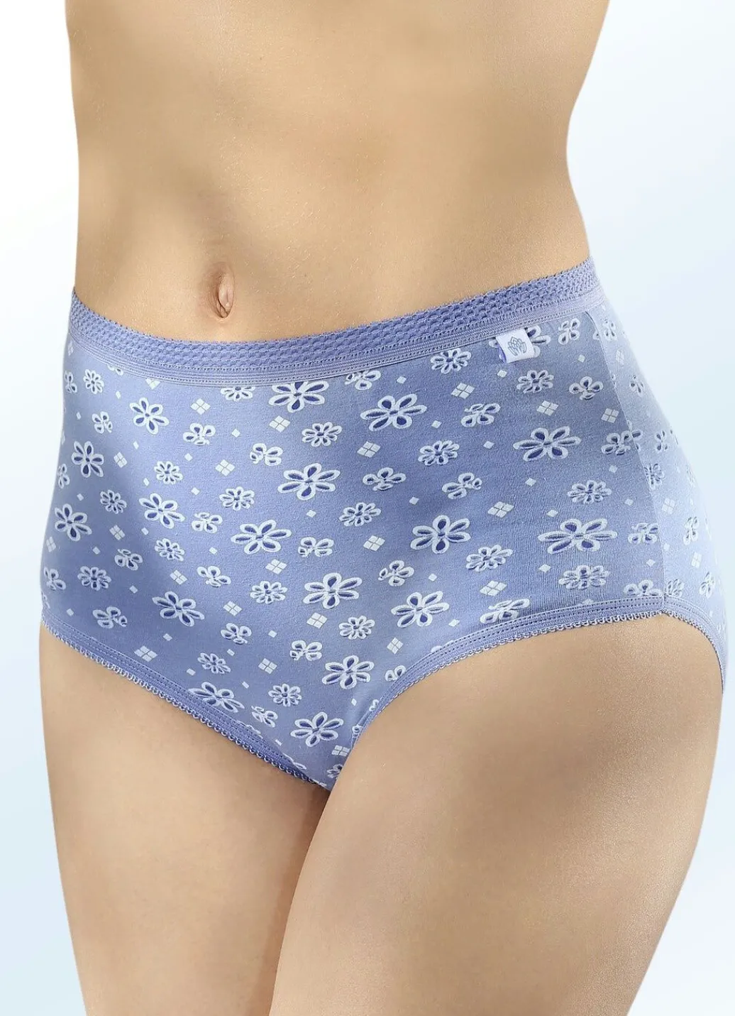 Outlet Sechserpack Slips mit elastischen Abschlüssen Damen Slips