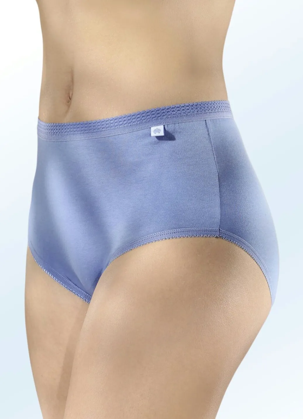 Outlet Sechserpack Slips mit elastischen Abschlüssen Damen Slips
