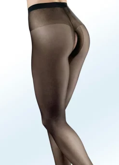 Online Sexy Dreierpack Strumpfhosen mit offenem Schritt Damen Dessous