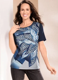 Clearance Shirt in 3 Farben Damen Shirts Mit Strass|Kurzarm