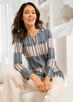 Sale Shirt in ausgefallener Verarbeitung Damen Langarm