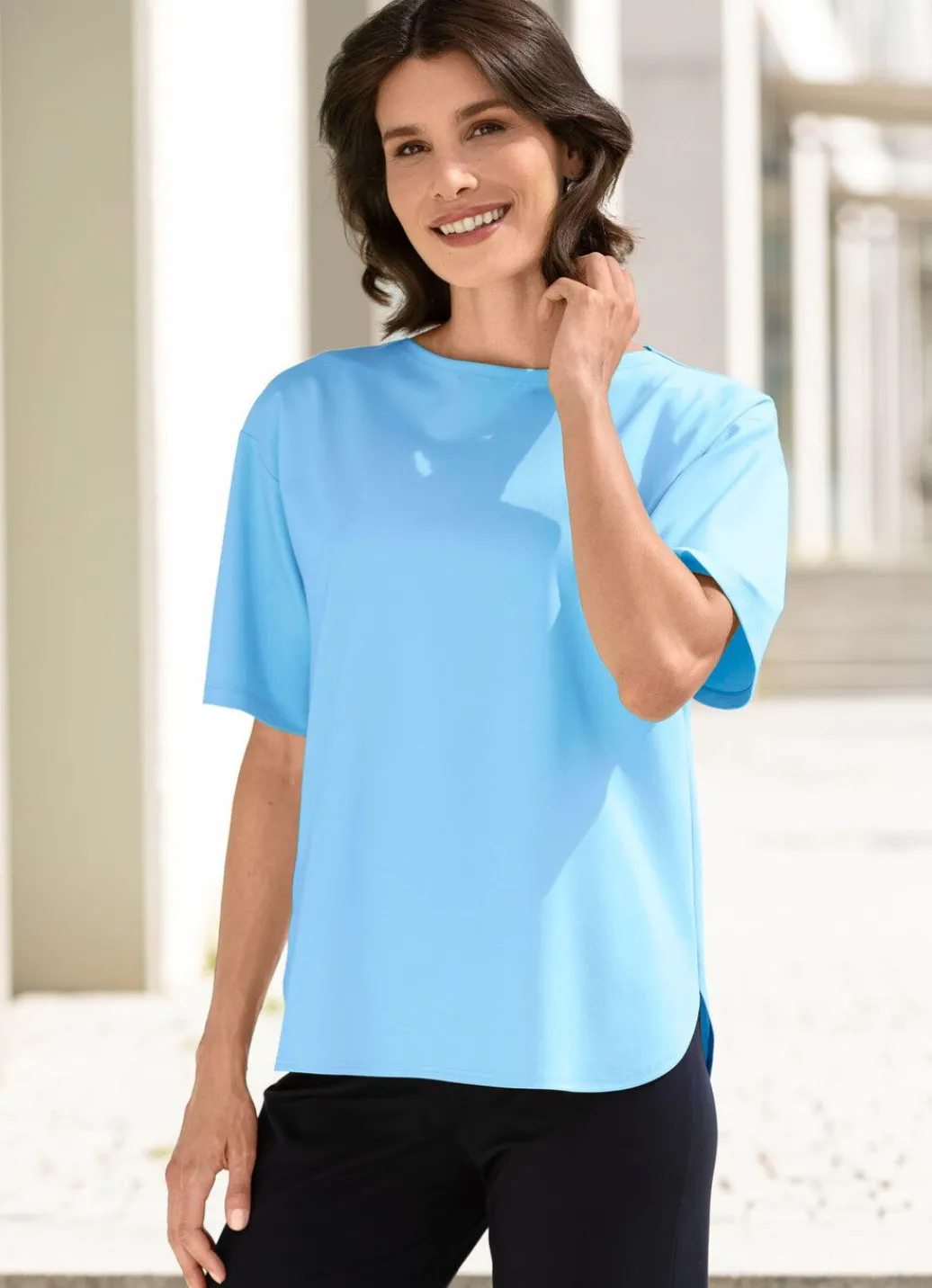 Damen Mona Kurzarm<Shirt in legerer Form
