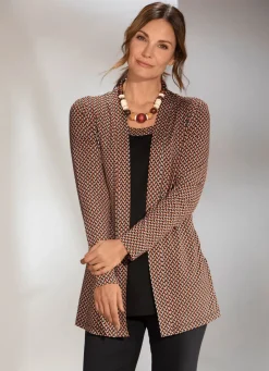 Sale Shirt in raffinierter Jacken-Optik Damen Shirts Mit Strass|Langarm