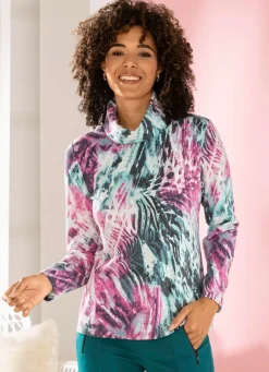 Outlet Shirt in weichem Feinjersey Damen Langarm