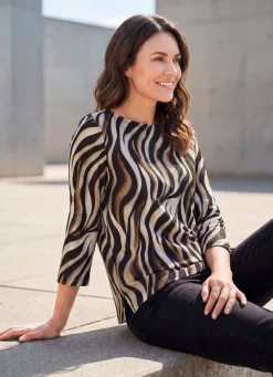 Damen Mona Kurzarm|Langarm<Shirt, 3/4-lange Ärmel
