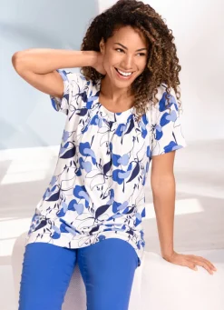 Damen Mona Kurzarm<Shirt mit Faltenlegung