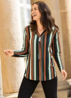 New Shirt mit fixierter Schluppe Damen Langarm