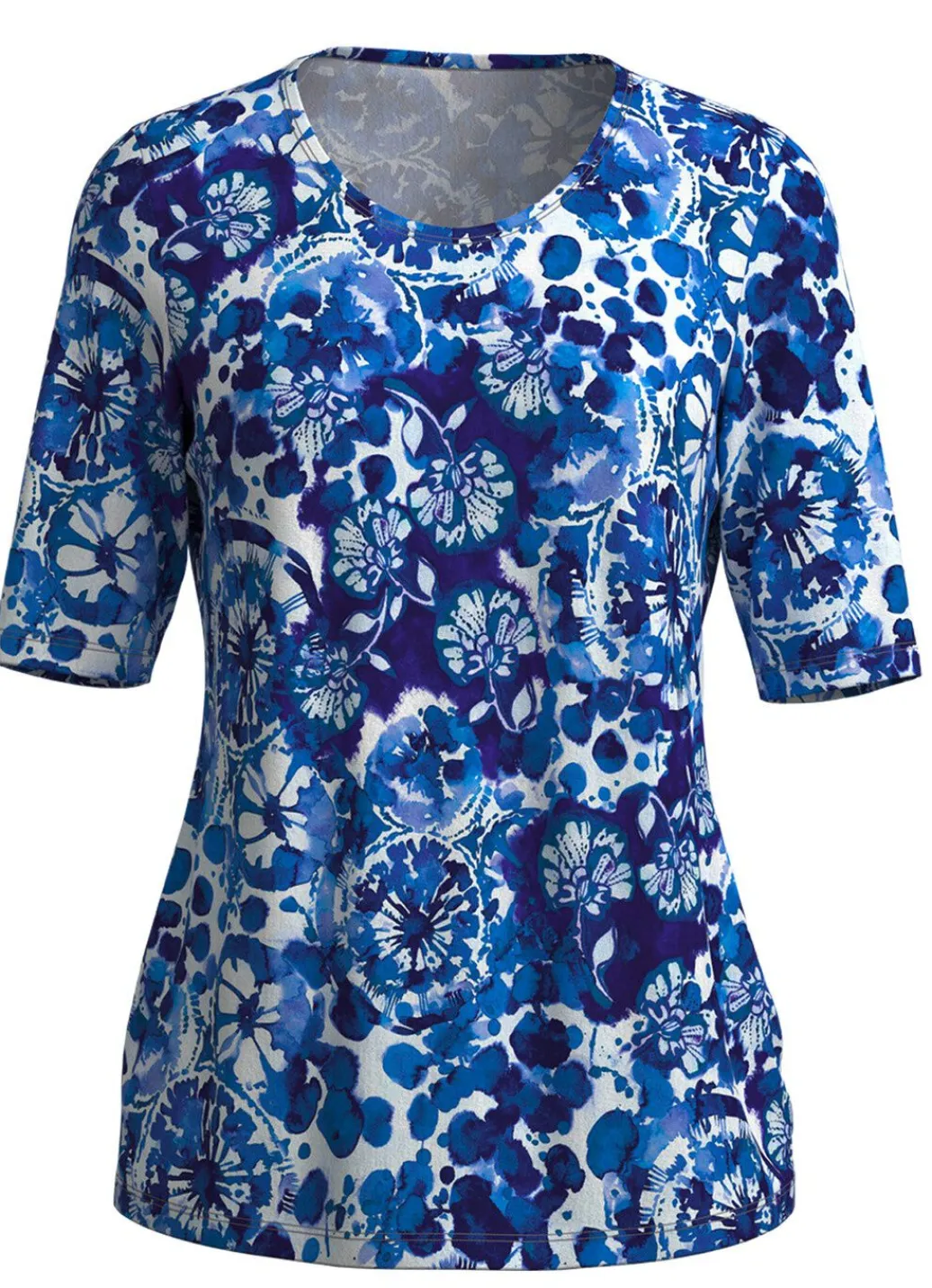 Damen Mona Kurzarm<Shirt mit floralem Dessin