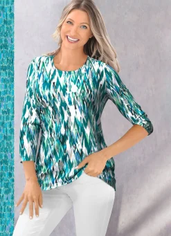 Damen Mona Kurzarm<Shirt mit 3/4-langen Ärmeln