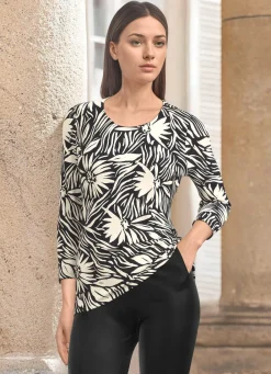 Damen Mona Kurzarm<Shirt mit 3/4-langen Ärmeln