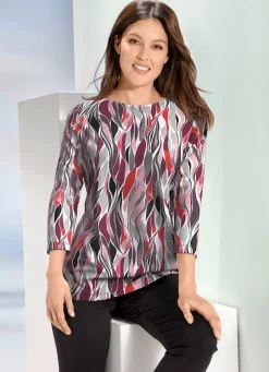Clearance Shirt mit modischem U-Boot-Ausschnitt Damen Kurzarm