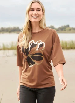 Damen Mona Kurzarm<Shirt mit Motiv-Druck