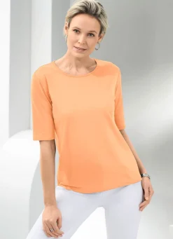 Damen Mona Kurzarm<Shirt mit rundem Halsausschnitt in 10 Farben