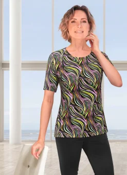 Damen Mona Kurzarm<Shirt mit rundem Halsausschnitt