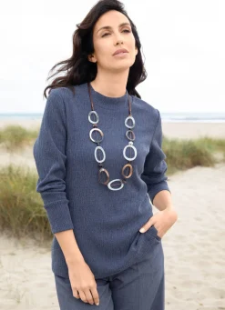 Hot Shirt mit Stehkragen Damen Langarm