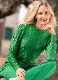 Hot Shirt mit Stehkragen in 5 Farben Damen Langarm