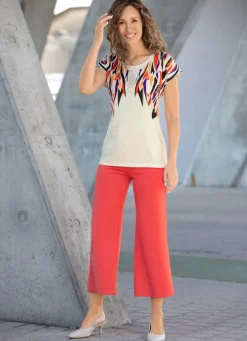 Discount Shirt mit Strass- und Plättchenzier Damen Kurzarm|Shirts Mit Strass