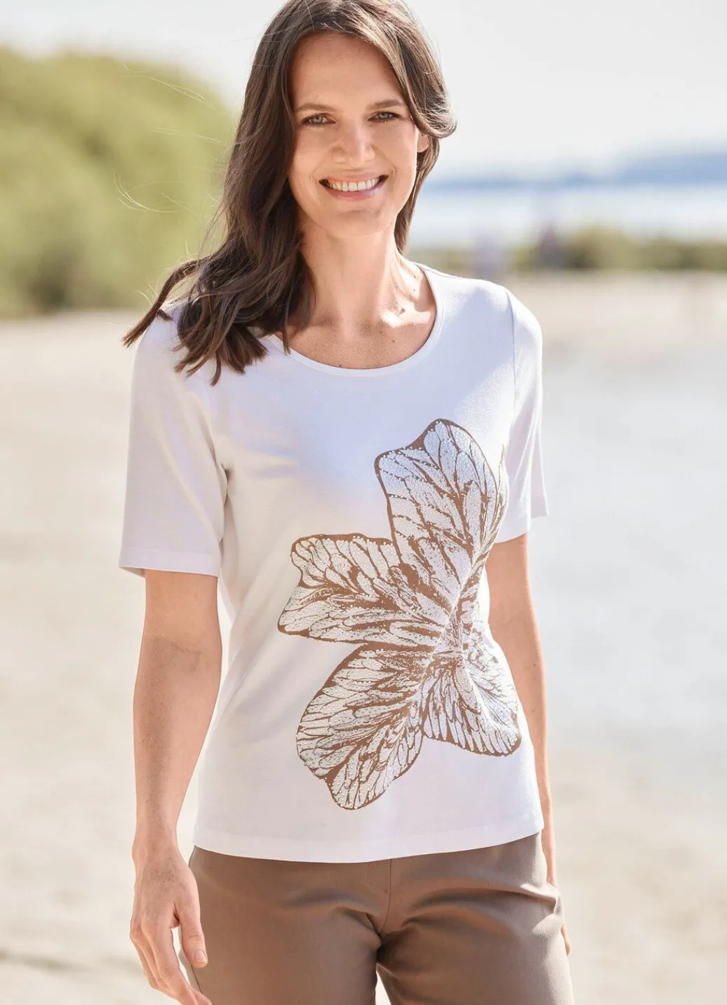Online Shirt mit Strasszier Damen Shirts Mit Strass|Kurzarm